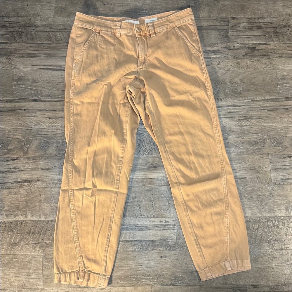 Anthropologie Chino Relaxed Fit Tan Pants - Size 27 - Picture 1 of 7